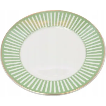 Talíř PORCELÁNOVÝ DEZERTNÍ TALÍŘ ZELENÝ Ø15CM HARMONY