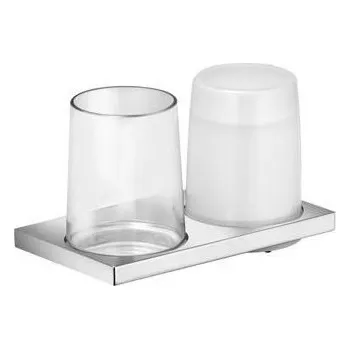 Dávkovač mýdla KEUCO EDITION 11 dávkovač tekutého mýdla s pohárkem, nástěnný, sklo, chrom