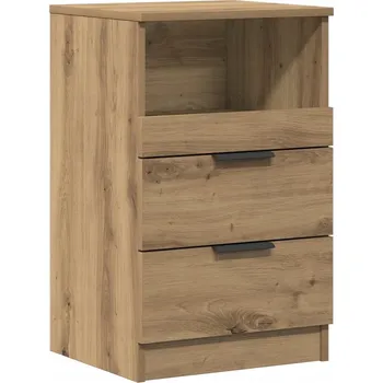 Noční stolek Elegantní noční stolek dub artisan 40 x 36 x 65 cm se 2 zásuvkami