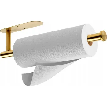 Věšák Držák na papírové ručníky, ocelový, zlatý