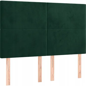 Čelo postele sametové tmavě zelené 144x5x118/128 cm