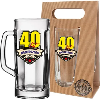Sklenice Dárek k 40. narozeninám pro muže a chlapa Sada Pivní Sklenice Sklenice na 40 let