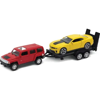 Welly Autovlek Hummer H3 + Chevrolet Camaro ZL1 1:34