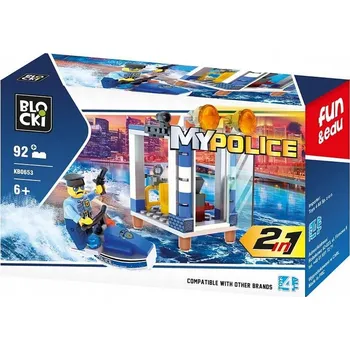 ostatní stavebnice Stavebnice Blocki Policie 2v1 92 dílů Policejní Stanice