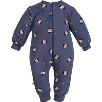 Kojenecký overall Eevi Overal bez ťapek na zip Puppy Playtime TMAVĚ MODRÁ - 86