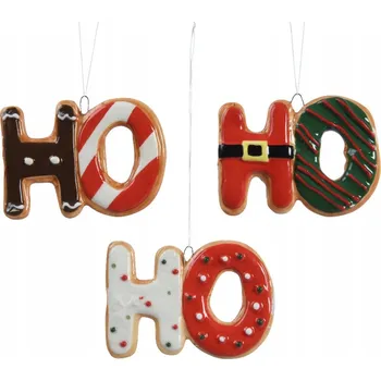 Vánoční dekorace Ozdoba na vánoční stromeček HO Sušenka PERNÍČEK s polevou Mikuláš na stromeček 9 Cm