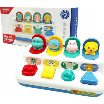 Hračka pro nejmenší Vyskakovací Zvířátka Hračka Vzdělávací Interaktivní Hra pro Děti a Miminka