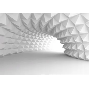 Fototapeta Fototapeta 3D OPTICKÁ ILUZE Bílý Tunel 416x254