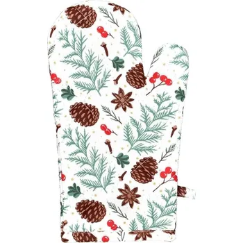 Vánoční kuchyňská chňapka 1 ks Šišky BY101 18x28 cm