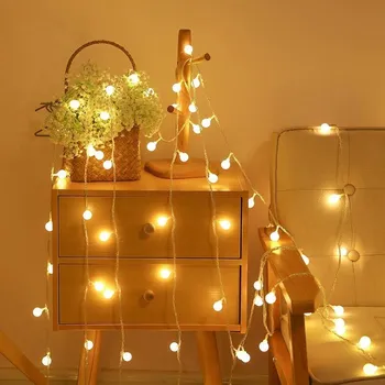 Vánoční dekorace LED světelný řetěz malé žárovky - teplé světlo