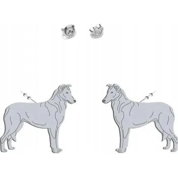 Náušnice Stříbrné Náušnice Skotský ovčák krátkosrstý
