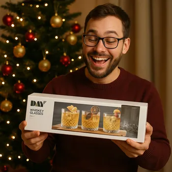 Sklenice Sada sklenic na whisky, nápoje, džus, elegantní, exkluzivní styl, 4 ks