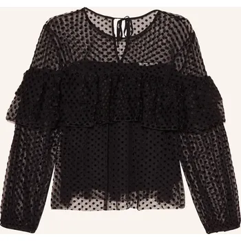 Ba&Sh Dámská Blůza Raff S Volány A Sametem, černá, 32