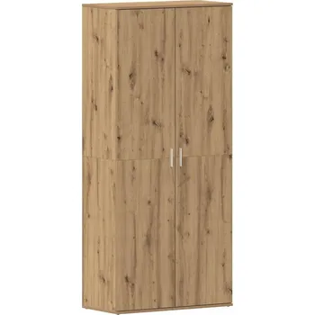 Botník Hnědá botník 80 x 39 x 180 cm se zapuštěnými dvířky