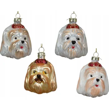 Vánoční dekorace Vánoční Baňky ve tvaru zvířátek 7,3 cm 4 ks