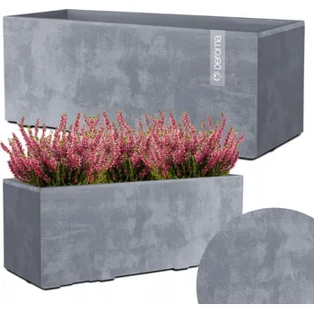 Květináč Obdélníkový květináč Deroma šedý 59x25 cm 26 l