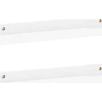 police Bílá nástěnná police MDF 40 x 9 x 3 cm, vysoký lesk, 2 ks