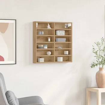 Obývací pokoj Vitrína Artisanový dub 60 x 8,5 x 58 cm kompozitní dřevo