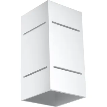 Nástěnné svítidlo Moderní bílá nástěnná lampa Blocco Sollux Lighting z hliníku do ložnice a obývacího pokoje