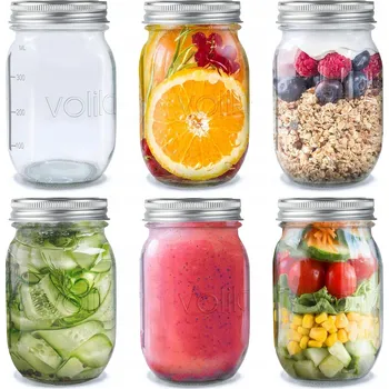 Sklenice Zavařovací SKLENICE Volila s víčky 490 ml