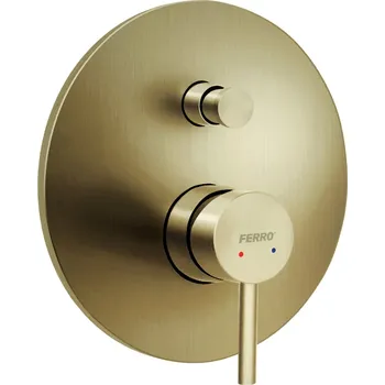 Vodovodní baterie FERRO Sprchová baterie podomítková CIRICULUS, kartáčované zlato (BCK7PBG)