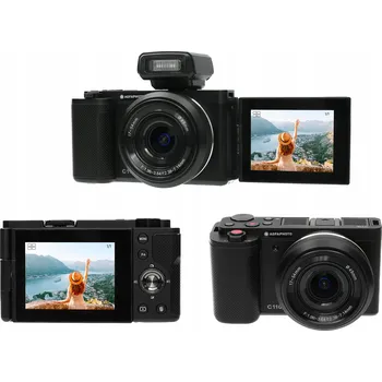 Digitální kompakt Digitální fotoaparát AgfaPhoto C110 24MP 4K WiFi Výklopný LCD 3x OPTICKÝ ZOOM
