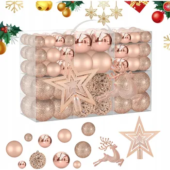 Vánoční ozdoba 102 ks SADA VÁNOČNÍCH VÁNOČNÍ BAŇKY OZDOB NA STROMEČEK
