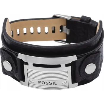 Náramek Pánský náramek Fossil JF84816040 KOŽENÝ 18-22cm