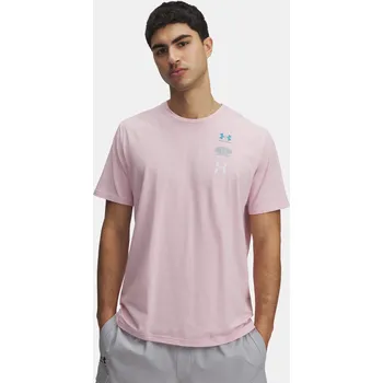 Pánská móda Pánské tričko Under Armour UA M 60/40S EVOL LOGO SS 1390165-647 Růžová SM