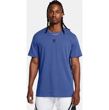 Pánské tričko Under Armour Curry Hvyweight Logo Tee 1387107-432 Modrá MD