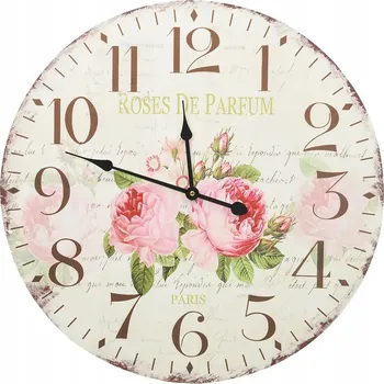 Hodiny Nástěnné hodiny retro, MDF, vícebarevné, průměr 60 cm, tloušťka 3 cm