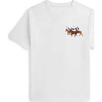 Dětská móda Dětské bavlněné tričko Polo Ralph Lauren 323A95734003 bílá 00X, vel. 136-138