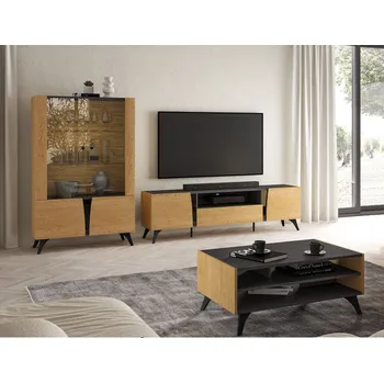 Obývací stěna ML meble Obývací stěna Toscania 2 LED osvětlení: Bez LED osvětlení