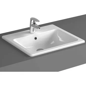 VITRA S20 umyvadlo 55 cm, s otvorem pro baterii a přepadem, VitrAhygiene