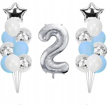 Balónek Sada balónků k 2. narozeninám pro chlapce 2 + UFO balón