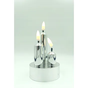 Svíčka Trojitá dekorativní LED svíčka 3xAAA