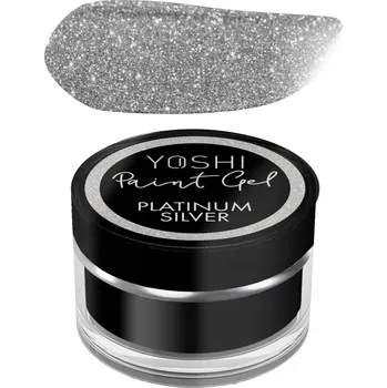 Lak na nehty Yoshi Paint Gel UV LED Gel na nehty pro zdobení Platinum Silver 5 ml