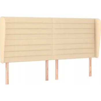 Krémové čelo postele ušák 163 x 23 x 118/128 cm