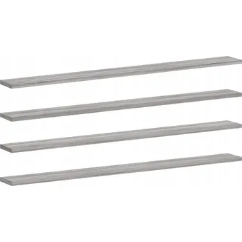 police Nástěnné police šedý dub sonoma 100 x 10 x 1,5 cm, 4 ks