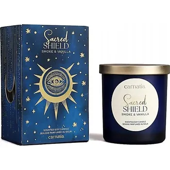 Svíčka Sójová svíčka Carnatia Starry Spell ve skle, vůně Uzená Vanilka