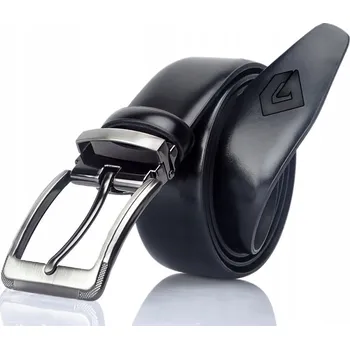 Opasek ELEGANTNÍ černý PÁNSKÝ kožený opasek ke kalhotám, délka 115 cm, Pravá kůže