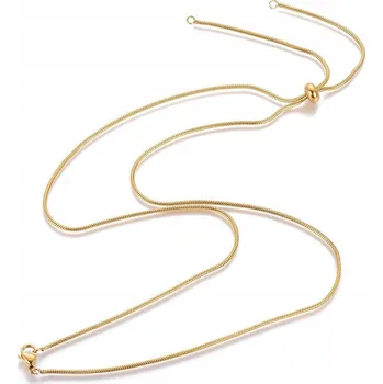 Náhrdelník Náhrdelník s hadím Řetízek , Ocel , spona ve tvaru karabiny, zlatý, 73 cm, 1 Ks