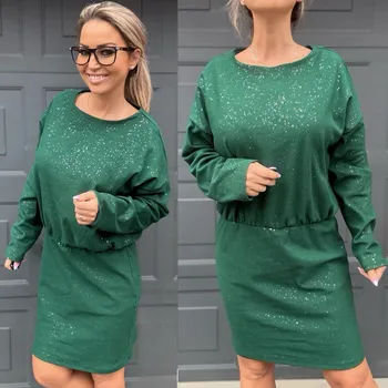 Dámské šaty Šaty s třpytkami GLITTER Barva: Světle zelená