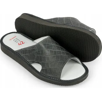 Pánské pantofle Pánské kožené Papuče , letní nazouváky , domácí bačkory , pánské pantofle 40-46