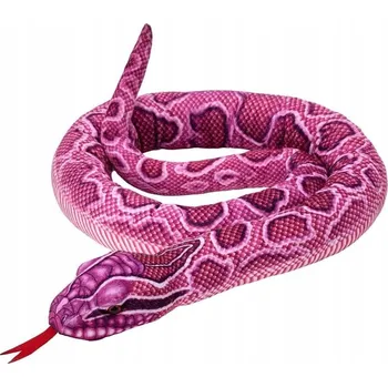 plyšák Plyšová Hračka Had Růžový - 180 cm