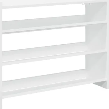 Botník Bílá botník 80 x 25 x 62 cm z materiálu na bázi dřeva