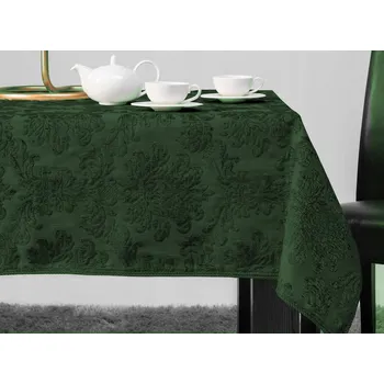 ubrus UBRUS 140x260 cm POLYESTER ZELENÝ ŽAKÁROVÝ VZOR INSPIRACE