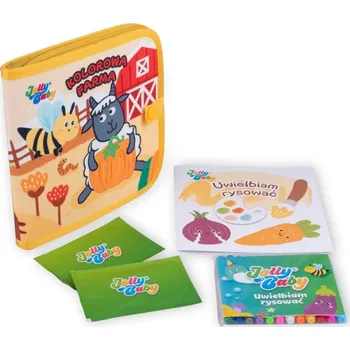 JOLLY BABY KNIHA OMALOVÁNKA S VODOU - BAREVNÁ FARMA + 12 FIXŮ