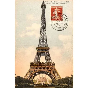Obraz Cedule Paříž známka, eiffelova věž - Paris