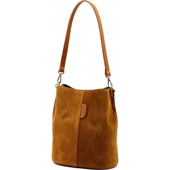 Vera Pelle kabelka z pravé kůže hnědá